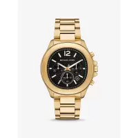 大金框手表男欧美简约商务金 tone 计时防水石英男士手表