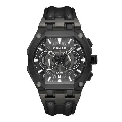 POLICE 名品腕表石英防水商务简约男款黑色商务手表