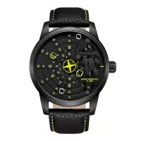 POLICE 男款欧美腕表石英表黑盘潮流碳纤维男士都市休闲腕间潮品