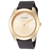 GUESS中性石英表防水钢壳硅胶带