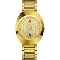 RADO男士自动机械表防水真钻装饰超长动能储备注黑盘金壳钢带