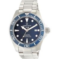 Certina瑞士自动机械潜水腕表43mm不锈钢陶瓷圈300米防水男表