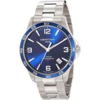 Certina/雪铁纳钛金属男士瑞士石英防水蓝盘商务休闲手表