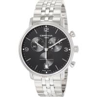 Certina瑞士原装男士石英腕表防水100米计时码表商务休闲防刮蓝宝石表镜