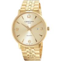 Certina瑞士手表 DS Caimano系列石英表 三针日历钢带防水男士腕表