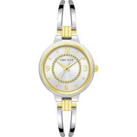 Anne Klein女士闪耀Accented Bangle腕表 30mm圆盘日式石英机芯密镶水晶