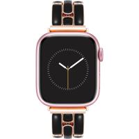 Anne Klein女石英表时尚百搭耐用可调节金属表带黑色简约经典