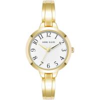 Anne Klein安妮克莱因 女士手镯手表白色表盘圆形欧美手表潮流