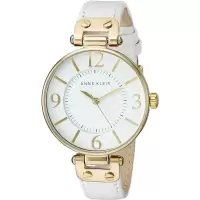 Anne Klein安妮克莱因 春季上新简约欧美腕表街拍女表白色皮带