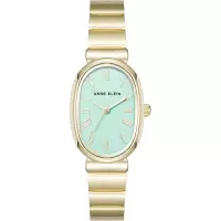 Anne Klein金属表壳石英机芯女士腕表滑动表扣矿物玻璃表镜防刮耐磨 mint表