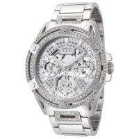 GUESS女表石英大表盘防水日历不锈钢表带