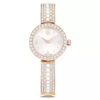 Swarovski施华洛世奇女款玫瑰金水晶珍珠手链腕表 时尚优雅水洗防
