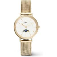 Daniel Wellington女士月相腕表mm白盘不锈钢表壳可换 mesh表带独特优雅商务休闲手