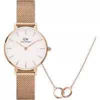 Daniel Wellington女士简玫瑰金不锈钢石英防水小码时尚商务腕表