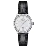 TISSOT天梭瑞士自动机械女表mm防水米钻刻度皮带女士腕表
