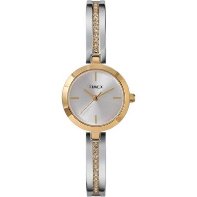 TIMEX女士石英手表 水晶镶嵌时尚商务休闲腕表女表