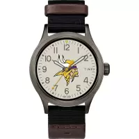 TIMEX男士运动表钛合金表壳黑盘贝母表带防水表