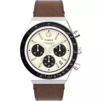 TIMEX男士经典复古石英手表 夜光三眼计时皮带运动休闲腕表