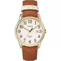 TIMEX女款经典腕表简约大方防水防尘表盘白配蓝带