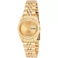 SEIKO女表金盘金钢带自动机械腕表简约经典防水表盘