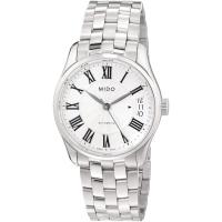 美度(Mido)机械表银盘32mm自动男款精钢表带瑞士制造