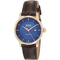 Mido女手表自动机械瑞士手表Baroncelli Signature水晶镜面皮带手表日