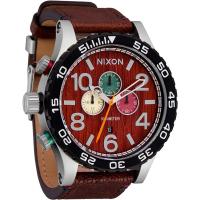 Nixon男士复古皮质表盘不锈钢表带机械腕表