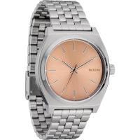 Nixon男士时尚机械表玫瑰金表盘银色表带