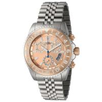 Invicta男表钛合金玫瑰金表盘石英腕表防水设计简约时尚