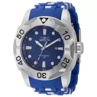 因维克塔(INVICTA)男款石英表蓝盘银带防水100米日期款