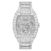 GUESS女士石英腕表再生钢材质防水米银色表盘时尚名品手表