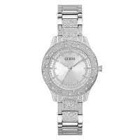 GUESS女石英表流星银盘白面简约时尚腕表