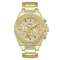 GUESS男士石英机械表金色表盘商务休闲手表