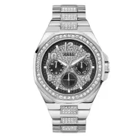 GUESS银色表盘复古机械女表米防水