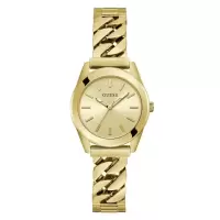 GUESS女表 Serena 复古金盘简约休闲不锈钢石英腕表 送女友