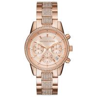 Michael Kors迈克科尔斯手表女计时码表石英圆形表盘