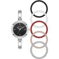 Anne Klein手表女可更换表圈防刮擦表圈无日历功能石英圆形表盘