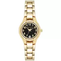 Anne Klein手表女日期显示时针分针秒针石英圆形表盘24毫米表径