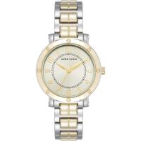 Anne Klein手表女石英圆形36毫米矿物玻璃商务休闲女表