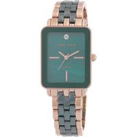 Anne Klein手表女秒针石英矩形表盘矿物玻璃陶瓷表带商务休闲