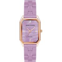 Anne Klein手表女防刮擦石英八角形矿物玻璃陶瓷表带商务休闲