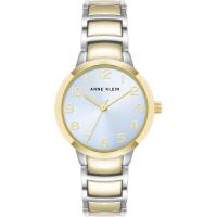 Anne Klein手表女阿拉伯数字石英圆形表盘30毫米矿物玻璃商务