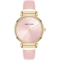 Anne Klein手表女石英圆形表盘36毫米矿物玻璃商务休闲女表
