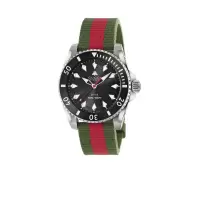 古驰(GUCCI)品男表 Dive 系列 自动机械腕表 复古条纹表带时尚休闲手表 YA136349-#