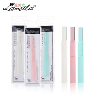 拉美拉修眉刀剃眉刀两用带眉梳眉刷【不锈钢单支装 颜色随机发】