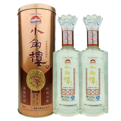 融汇老酒白酒 52°小角楼 经典十年 浓香型 2013年 500mlx2瓶