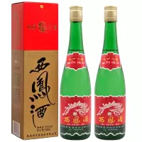 融汇老酒 西凤酒 55度 盒装绿瓶 凤香型500mlx2瓶(2016年)