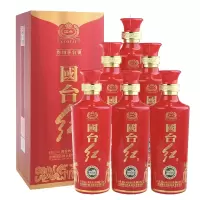 贵州国台 国台红 53度 酱香型白酒 500mlx6瓶