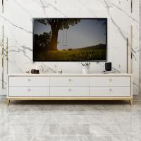 轻奢电视柜茶几组合镀金简约客厅样板房间新古典后现代地家具定制