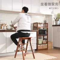 折叠家用梯凳 二步梯子高凳子两步登高简易板凳实木梯椅厨房两用定制
